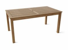 a wooden table with two doors on the top