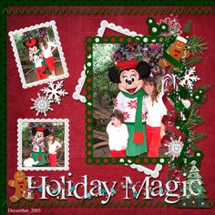 a christmas card with mickey mouse and friends