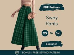 Palazzo Pants Sewing Pattern | Women's Wide Leg Pants | Sizes XS-3XL | PDF Pattern 📄 This is a digital PDF sewing pattern - not a physical product. This Palazzo Pants Sewing Pattern offers a chic, versatile wardrobe staple with a wide-leg silhouette that combines comfort and sophistication. Perfect for various fabrics and occasions, this pattern is designed for sewists of all skill levels, making it an elegant and adaptable addition to any wardrobe. ✂️ Product Details: ➜ Type: Wide-leg palazzo pants with a flowing, tailored design, ideal for both casual and formal wear. ➜ Material: Suitable for fabrics like linen, cotton, or jersey for casual wear, or silk and crepe for an elegant finish. ➜ Fit: Relaxed, comfortable fit with a high-waisted, wide-leg style, offering both ease of movement a Easy Pants Sewing Pattern, Palazzo Pants Sewing Pattern, Loose Pants Pattern, Wide Leg Pants Sewing Pattern, Trousers Sewing Pattern, Sewing Easy, Pants Sewing, Pants Sewing Pattern, Wide Leg Palazzo Pants