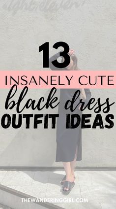 Not too sure what to wear with black dress? In this post, I share 13+ amazing black dress outfit ideas you'll love. Whether you're looking to wear classy elegant black dresses, party night classy black dresses, small black dresses, mini black dresses, little black dresses, maxi black dresses, casual black dresses, summer black dresses, or modest black dresses, this post shows you exactly how to style black dresses that look insanely cute! Black Maxi Dress Outfit Ideas Casual, Modest Black Dresses, Black Dress Outfit Party Night Classy, Simple Black Dress Outfit, How To Style A Black Dress, Classy Black Dresses, Styling Black Dress, Dresses Casual Black, Casual Black Dress Outfit