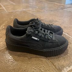 Never Worn- Rihanna Creepers Puma. Rihanna Puma Creepers, Rihanna Creepers, Mid 30s, Rihanna Puma, Fire Shoes, Puma Creepers, Puma Rihanna, Puma Fenty, Shoes Puma