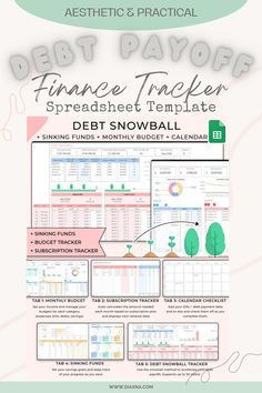 the debt pay sheet for finance tracker spreadsheet template