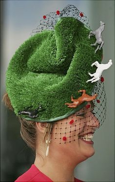 . Derby Ideas, Mad Hat, Ky Derby, Fake Grass, Ascot Hats, Women Hats Fashion