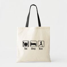 Eat Sleep Run Motivational Runner Tote Bag Color: Natural and Black. Gender: unisex. Age Group: adult. Cleaning Tote, Hair Stylist Gifts, Cleaning Gift, Budget Fashion, Cut Hair, Casual Accessories, Perfect Tote Bag, Motivational Speaker, Hair Humor