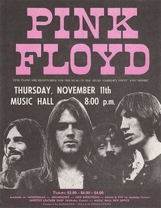 the pink floyd concert poster is shown