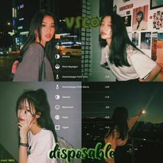 the collage shows two girls with different hair styles and their name is disposable