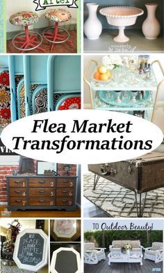 the flea market is full of old furniture