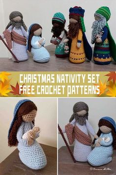 crocheted christmas nativity set with free pattern