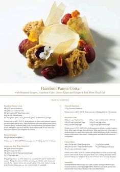 the recipe for hazunut panna cota with grapes, raspberries and almonds