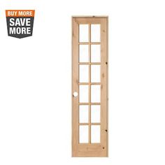 an open wooden door with the words save more on it