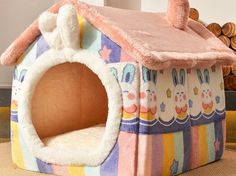 Pet Indoor House Style B- Foldable & Washable GROOMY Indoor Dog House, Niche Chat, Calm Dogs, Indoor Dog, Winter Dog, Cat Supplies, Pet Puppy, Cat Pet Supplies, Plush Dog