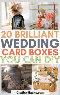 20 Wedding Card Box Ideas You Can DIY Wedding Envelope Gift Box Ideas, Country Wedding Card Box Ideas, How To Make A Wedding Card Box Diy, Card Box For Wedding Diy, Wedding Gift Boxes For Cards, Card Basket For Wedding, Card Container For Wedding, Wedding Gifts Table Ideas, Wedding Cards Box Ideas Diy