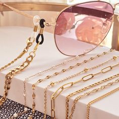 Eyeglass Chain Holder, Gold Sunglasses Chain, Cuban eyeglass Chain, Grandmother Gift Twist Chain Glasses Holder WATERPROOF, Gift for Mother. 🌟 Our sunglass chains are designed to be waterproof and resistant to color changes, making them ideal for use in water, at the pool, or in the shower. They are built for durability and will not tarnish, offering greater strength than typical gold-plated brass materials, making them perfect for everyday wear.  🌟Our chains are approximately 24 inches long, Eyeglass Chain Holders, Sunglasses Chain, Glasses Holder, Sunglass Chain, Eyeglass Chain, Grandmother Gifts, Gift For Mother, Gold Sunglasses, Brass Material