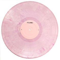 a pink record with the word flume written on it's center and bottom