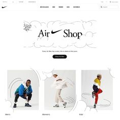 an image of a website page for air shop