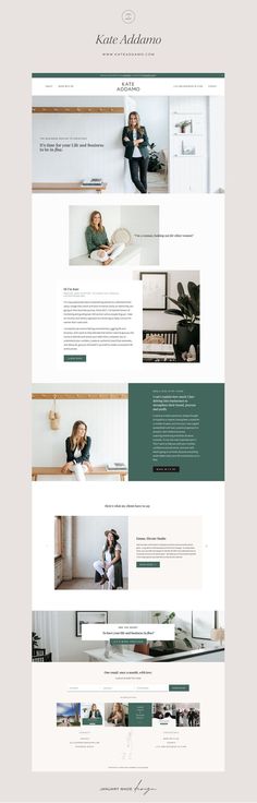 the website design for an interior designer