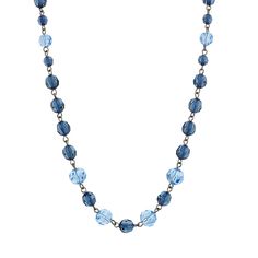 This blue beaded necklace is a year-round classic and be a go-to in your collection. This blue beaded necklace is a year-round classic and be a go-to in your collection. NECKLACE DETAILS Chain length: 17 in. with 3 in. extender Clasp: lobster claw Metal: alloy Plating: silver tone Finish: polished Material: acrylic, glass Not appropriate for children 14 years old and younger. Size: One Size. Gender: female. Age Group: adult. Black Beaded Necklace, Blue Beaded Necklace, Beauty Gift Sets, Station Necklace, Fragrance Gift Set, Necklace Online, Mens Gift Sets, Drop Necklace, Turquoise Beads