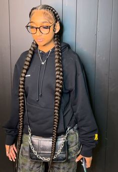 Black Two Braids Hairstyle, Braids For Black Women Two Braids, 2 Cute Braids, Hairstyles For Summer Braids, Two Large Braids Black Women, 2 Cornrow Braids 4c Hair, 2feed In Braids Cornrows, Two Braids Hairstyles Black Women, Two Braided Cornrow Hairstyles