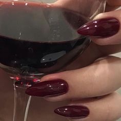 Glass Of Red Wine, Red Nail Polish, Red Nail, Nail Swag, Dream Nails, Nails Short, Pretty Acrylic Nails, Nail Arts, Red Aesthetic