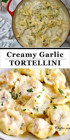 This creamy garlic butter sauce for tortellini is a quick 20 minute recipe. It is amazingly delicious and flavorful. Tortellini Pasta Sauce, Salad Pasta, Pasta Dinners, Pasta Dinner Recipes, Batch Cooking