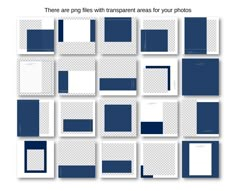 blue and white squares are arranged in the shape of rectangles, which appear to be made out of paper