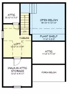 the floor plan for a two story house