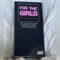 a book with the title for the girls adult party game