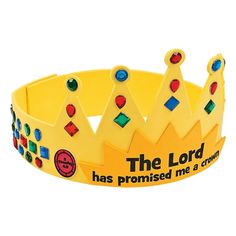 a yellow crown with the words, the lord has provided me a crown on it