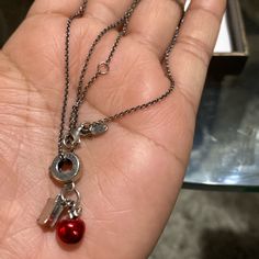 Used Few Times If You Have Any Questions Please Let Me Know Thanks For Passing To My Closet Pandora Red, Pandora Accessories, White Necklace, My Closet, Let Me Know, Snow White, Let Me, Women Accessories, Let It Be