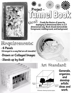 an advertisement for the project tunnel book with instructions on how to use it and what to do