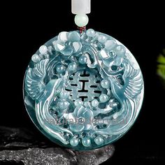 Premium Certified Natural A-grade Jade Blue Water magpie ???? Glutinous Jade Pendant, Fashion Jewelry Water Jewelry, Chinese Jewelry, Blue Jade, Fashion Mood Board, Jade Pendant, Magpie, Fashion Jewelry Necklaces, Blue Water, Jewelry Necklace Pendant