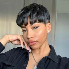 Pixie Wigs, Short Relaxed Hairstyles, Short Black Hair, Short Shaved Hairstyles, Natural Hair Cuts, Natural Hair Short Cuts, Short Hair Black, Short Hair Pixie Cuts, Short Sassy Hair