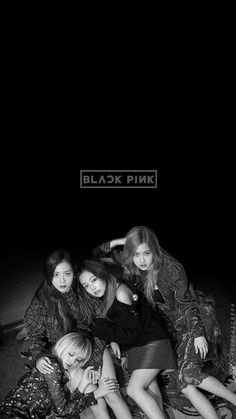 the blackpink band is posing for a photo