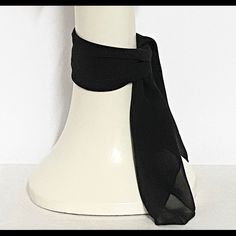 Black Organza Chiffon Neck Scarf / Headwrap Dot 19” Square Neck Scarf. Can Also Be Worn In The Hair As A Headband. Beret Hat Bow, Black Neck Scarf, Scarf Headwrap, Silk Neck Scarf, Red Chiffon, Wool Berets, Scarf Silk, Black Chevron, Black Chiffon