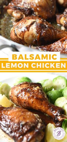 balsamic lemon chicken with brussel sprouts and brussels sprouts