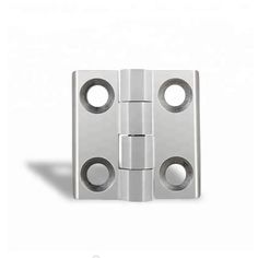 an aluminum door hinge with three holes