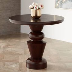 Glenn 30" Wide Wood Pedestal Table - #947M6 | Lamps Plus Entry Way Round Table, Wood Pedestal Table, Downing Street, Street Brands, Wood Pedestal, Pedestal Table, Lamps Plus, Round Table, Wood Construction