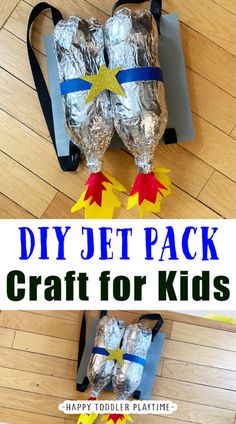 two bags filled with candy and wrapped in foil, the words diy diet pack craft for kids