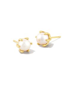 Kendra Scott Pearl Earrings, Preppy Earrings, Gold Earrings Stud, Earrings Kendra Scott, Coastal Jewelry, Preppy Jewelry, Kendra Scott Earrings, Earring Collection, Earrings Elegant