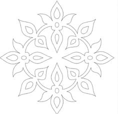 a snowflake that has been drawn in the shape of an ornament