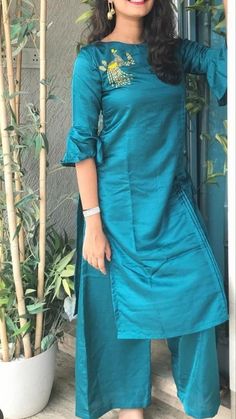 Plain Kurti Designs Silk, Silk Suit Designs Indian Plain, Plain Silk Kurti Designs Latest, Plain Raw Silk Kurti Designs, Chanderi Silk Kurti Designs Latest, Silk Kurti Designs Latest, Dress Pattern Simple