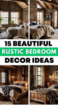 rustic bedroom decor ideas that are easy to do in the day time and night time