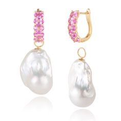 Transform your style from chic hoops for daytime to glamorous drops for the evening. Day to night transformation or a special occasion statement? Share your style below! 💖👇  #NinaZhouJewelry #PinkSapphire #PearlEarrings #ConvertibleEarrings #18kGold #SpecialOccasion #JewelryDesign #LuxuryJewelry #HoopEarrings #DropEarrings #GemstoneJewelry #YellowGoldElegance #FashionJewelry #JewelryAddict #HighEndJewelry #BespokeJewelry #JewelryOfTheDay #Craftsmanship #TimelessBeauty #StylishJewelry Convertible Earrings, Huggie Earrings, Pearl Drop, Baroque Pearls, Huggies Earrings, Pink Sapphire, 18k Gold, Sapphire, Jewelry Earrings