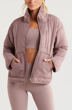 Zella Quilted Packable Jacket | Nordstrom Purple Moon, Packable Jacket, Loungewear Shorts, Designer Clothes For Men, Modern Outfits, Autumn Fashion Women, Sweater And Shorts, Fall Wardrobe, Quilted Jacket