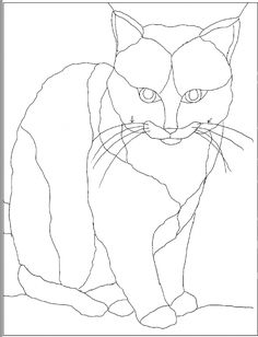 a black and white drawing of a cat