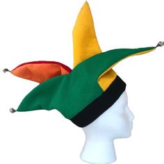 Halloween / Holiday / Party Hat With 4 Medium Size Silver Bells. Four Color Combo Harlequin Jester Fleece Hat Features: - Red/ Orange/ Yellow/ Green Fleece Material - Four Silver Tone Bells - Four Pointed Design - Black 1 3/4" Headband - Covered Elastic In The Back Of Head Band Unisex One Size Fits Most Nwot. New Without Tag Halloween Hat Cosplay Renaissance Faire Costume Outfit Middle Ages Clown Jester Medieval Steampunk Carnaval Masquerade Ball Hats Cap Caps Stage Theater Theatrical Costumes O Playful Multicolor Halloween Costume Accessories, Adjustable Multicolor Hat For Play, Multicolor Novelty Costume Accessories For Carnival, Fun Multicolor Costume Accessories For Costume Party, Fun Multicolor Costume Hat, Cute Jester Costume, Novelty Multicolor Costume Hats For Carnival, Multicolor Novelty Costume Hats For Carnival, Fun Multicolor Costume Hats And Headpieces For Carnival