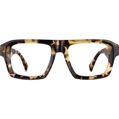 Channel 70s vibes with a modern edge in these flat-top square glasses. Made from glossy hand-polished acetate the thick flat-top eyeglasses features chunky temple arms and bridge. Ideal for eye-catching glasses and stylish sunglasses the look is fitted spring hinges for added comfort. It is available in the following colors: tortoiseshell storm and clear. | Zenni Men's Square Prescription Eyeglasses Tortoise Shell Plastic Stylish Glasses For Men, Gq Mens Style, 70s Vibes, Rim Design, Square Eyeglasses, Zenni Optical, Oval Face Shapes, Oval Face, Chill Fits