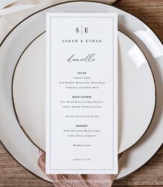 Personalizable Menu Template, Minimalist Wedding Monogram, Editable Wedding Menu Card, Printable, Multiple Menus, Templett INSTANT Download Gold Menu Wedding, Personalised Menu Wedding, Minimal Wedding Menu Design, Personalized Menu Wedding, Wedding Menu Cards On Table, Unique Wedding Menu Ideas, Wedding Menu Design Ideas, Wedding Menu Cards Place Settings, Wedding Dinner Menu Ideas