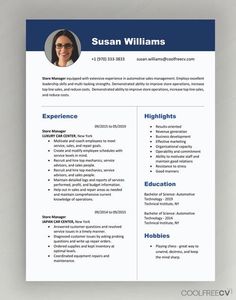 CV Resume Templates Examples Docx Word Free Download