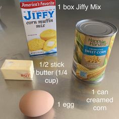 ingredients to make corn on the cob cake